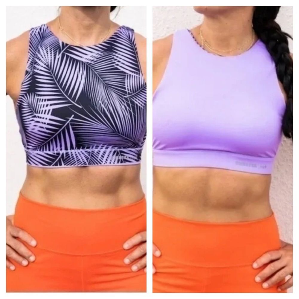 Chestee Bar Bella High Neck Reversible Sports Lifting Bra, Size 6DD